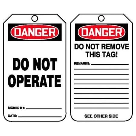 OSHA DANGER SAFETY TAG DO NOT MDT189LCP